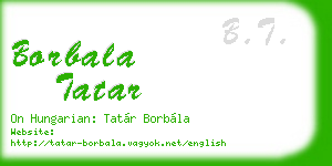 borbala tatar business card