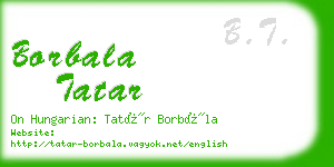 borbala tatar business card